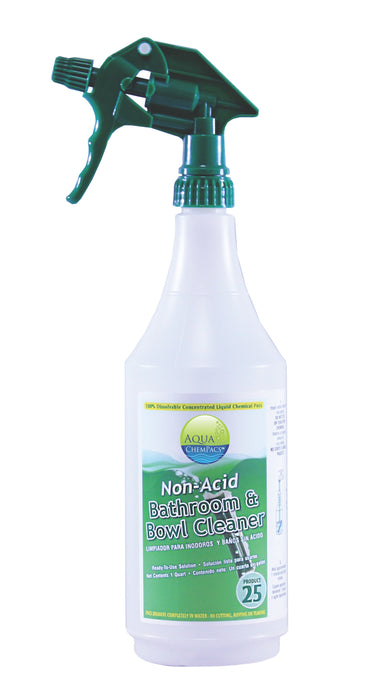 Non-Acid Bathroom & Bowl Cleaner 12 Labeled Bottles (for quarts)