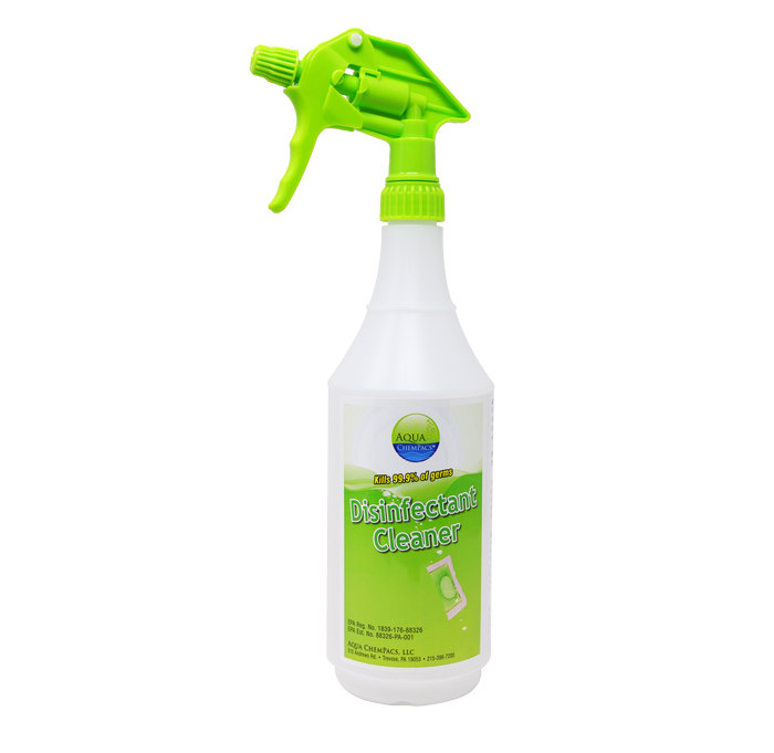 Disinfectant Cleaner 12 Labeled Bottles (EPA Registered) for quarts